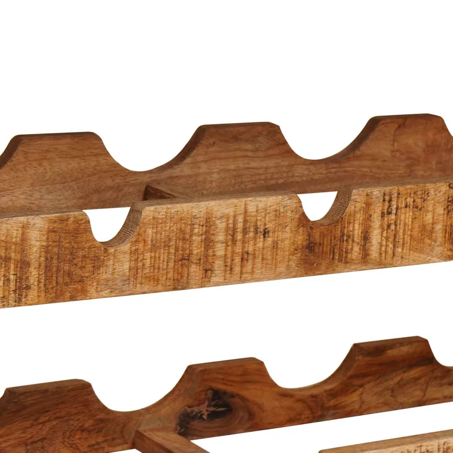 Étagère à vin 100 x 45 x 33 cm Bois de mangue brut solide - 9
