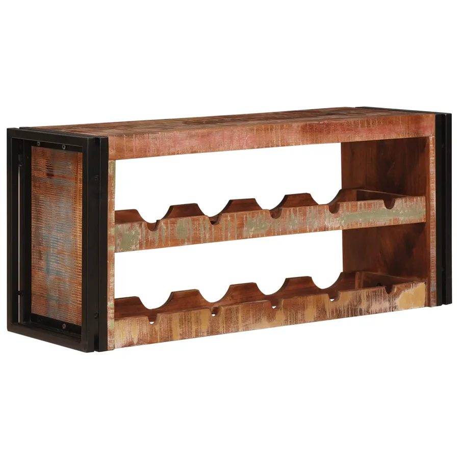 Étagère à vin Marron 100 x 45 x 33 cm Bois récupéré massif - 2