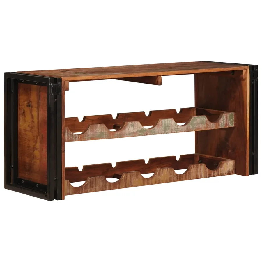 Étagère à vin Marron 100 x 45 x 33 cm Bois récupéré massif - 6