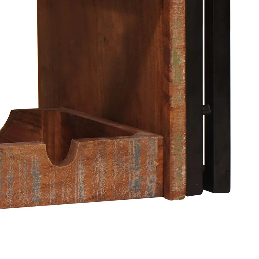 Étagère à vin Marron 100 x 45 x 33 cm Bois récupéré massif - 9