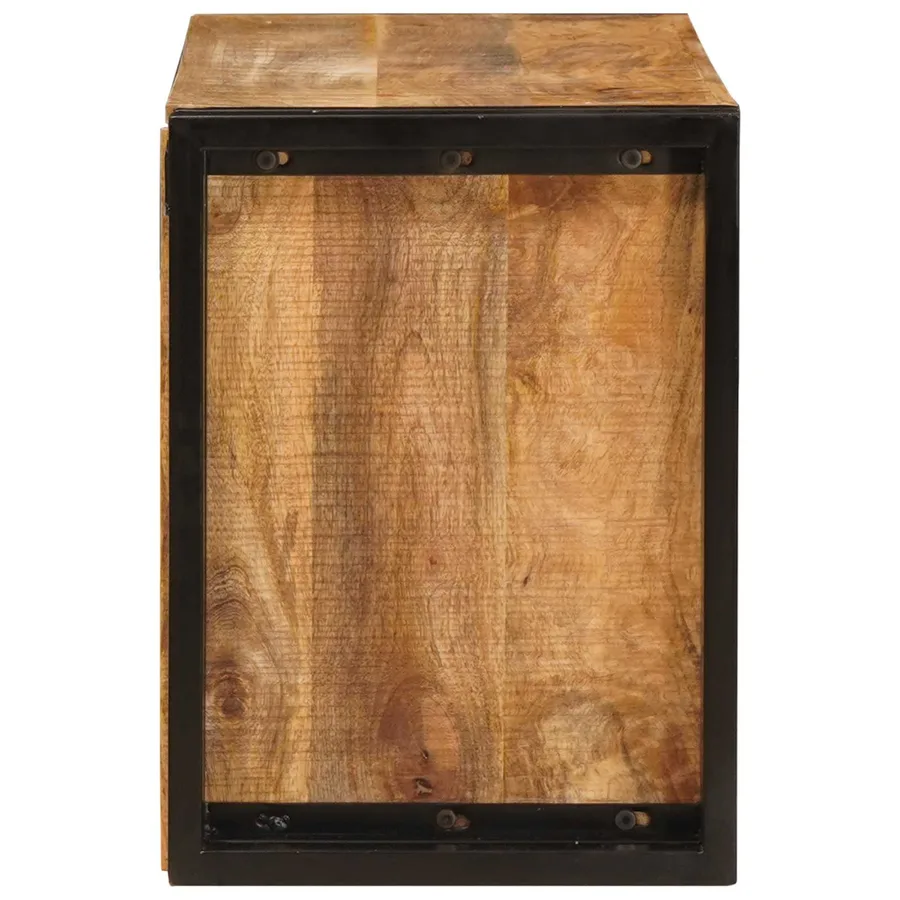 Étagère à vin Marron 80 x 45 x 33 cm Bois de mangue brut solide - 5
