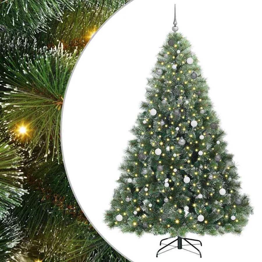 Sapin de Noël artificiel avec 300 LED Vert 240 cm PE et PVC - 2