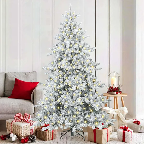 Sapin de Noël Artificiel à Branches Articulées Blanc 180 cm