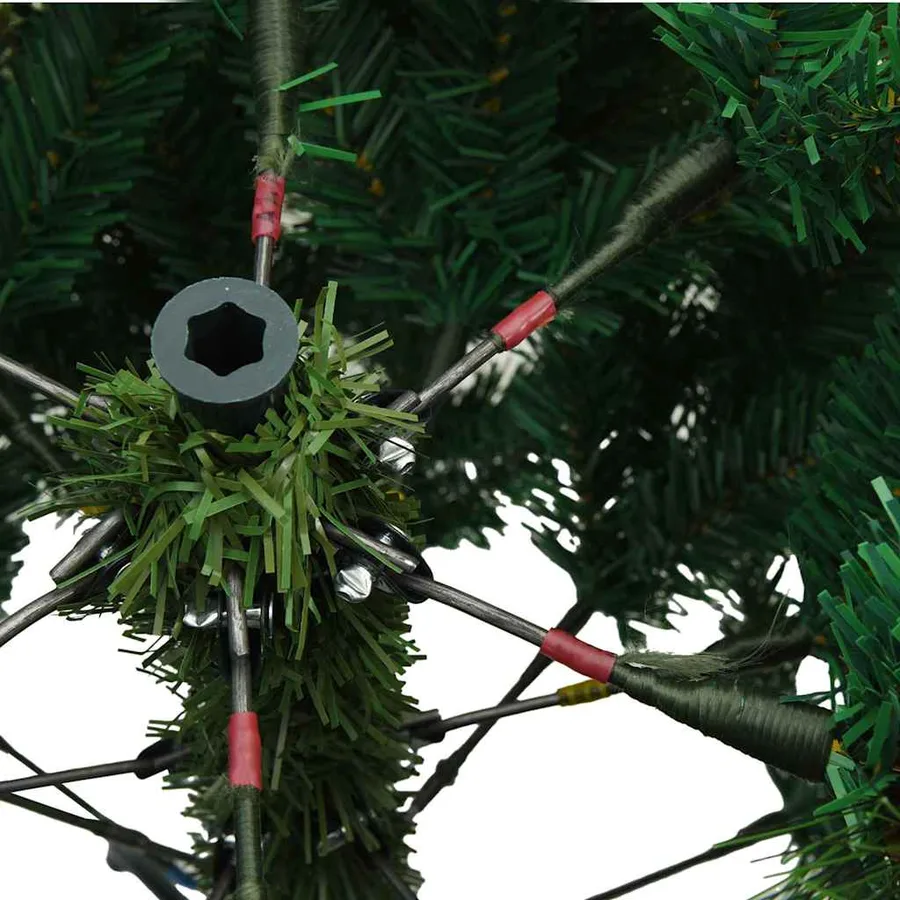 Sapin de Noël artificiel avec 150 LED Vert 150 cm PE et PVC - 11