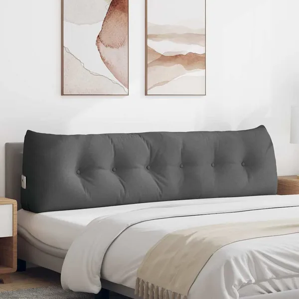 Coussin de Dos Gris foncé 180 x 24 x 50 cm tissu