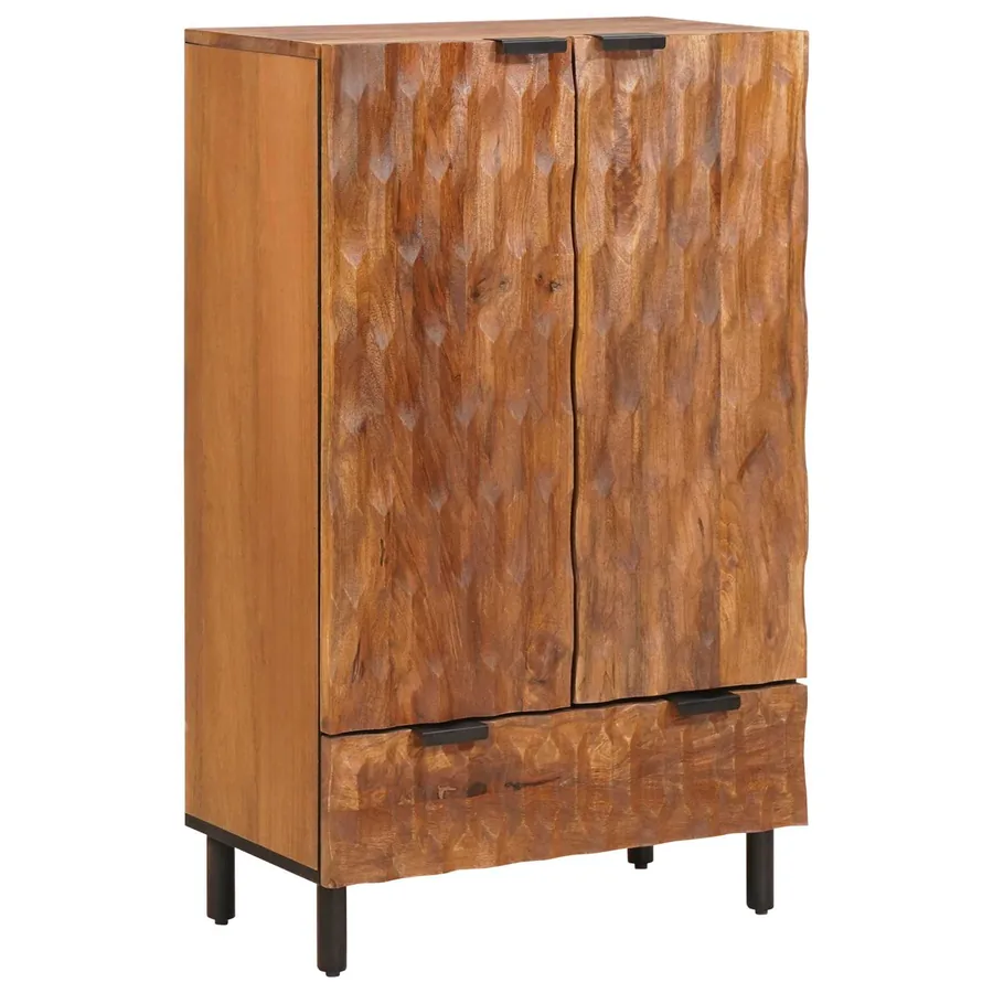 Haut Armoire avec tiroir Finition Acacia Brun 60 x 33 x 100 cm