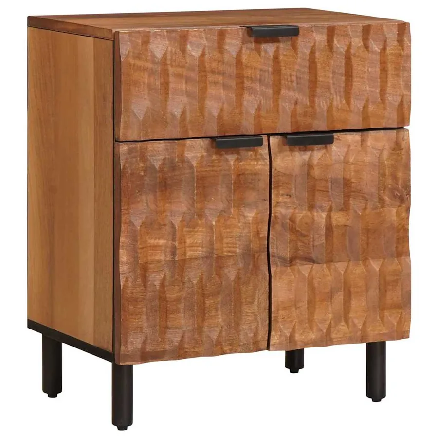 Cabinet de chevet Marron 50 x 33 x 60 cm Bois de mangue massif