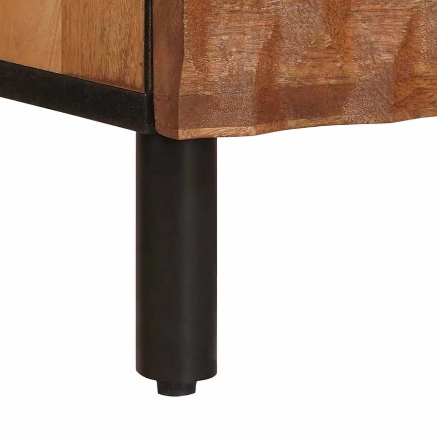 Cabinet de chevet Marron 50 x 33 x 60 cm Bois de mangue massif - 8