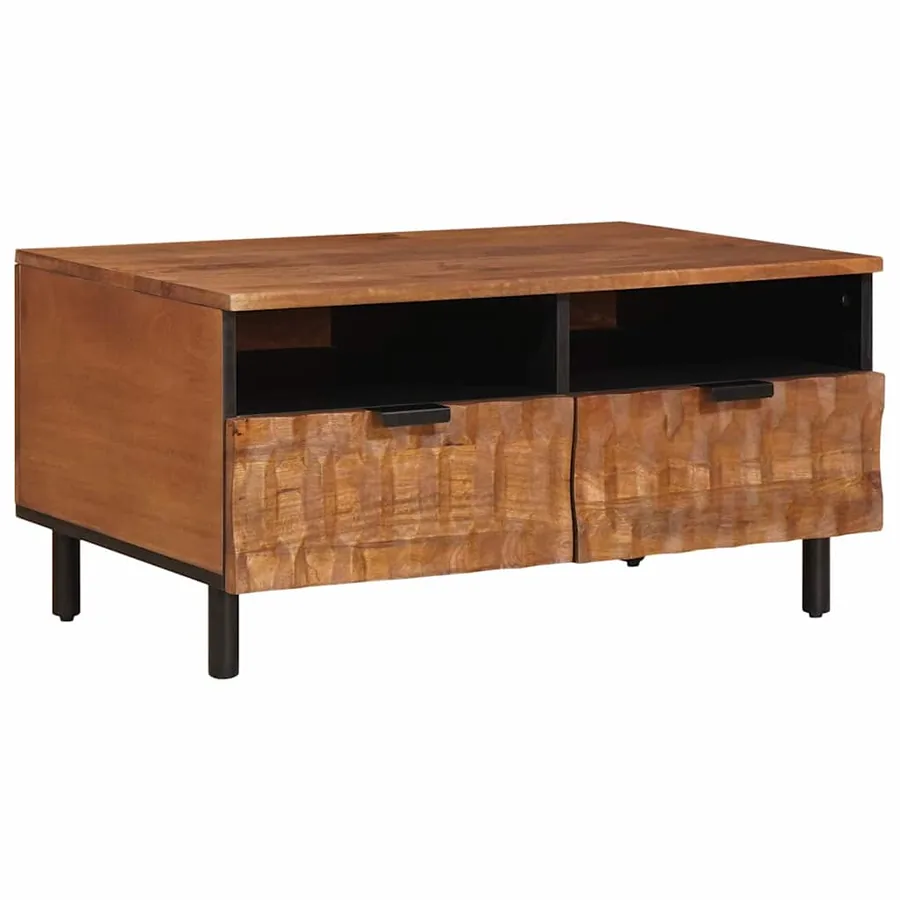 Table basse Marron 80 x 54 x 40 cm Bois de mangue massif