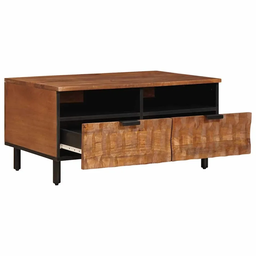 Table basse Marron 80 x 54 x 40 cm Bois de mangue massif - 2