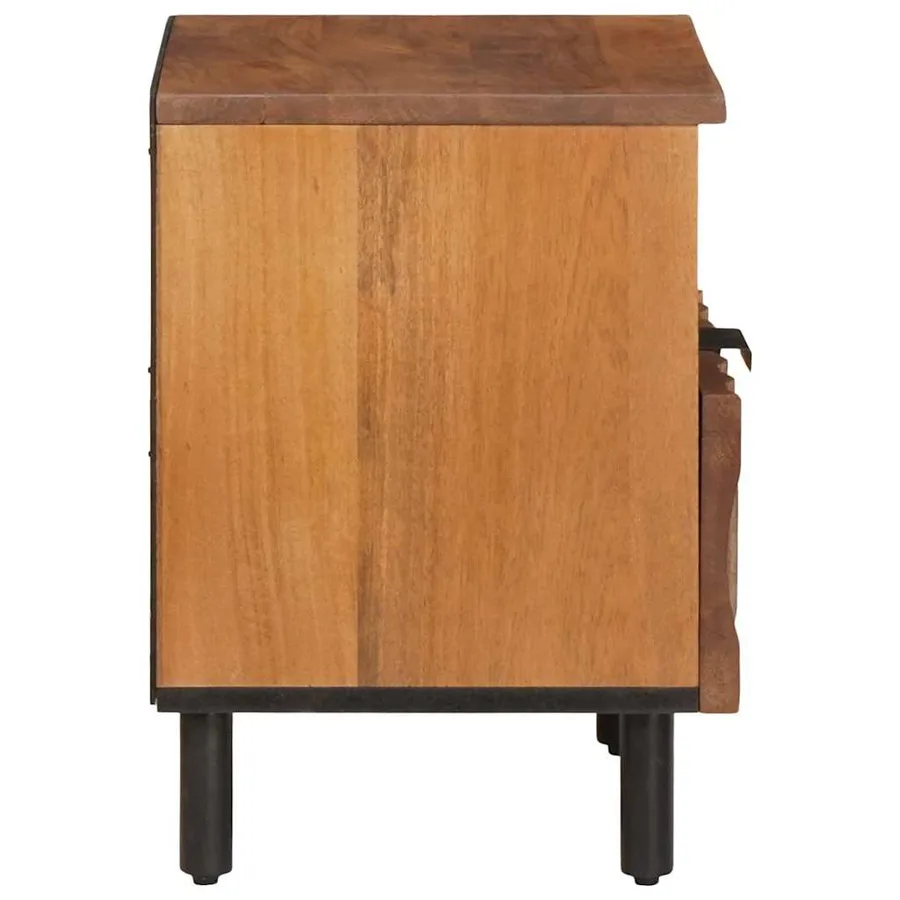 Cabinet de chevet avec tiroir 2 pcs Marron 40 x 33 x 46 cm - 5