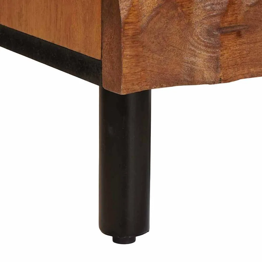 Cabinet de chevet avec tiroir 2 pcs Marron 40 x 33 x 46 cm - 9