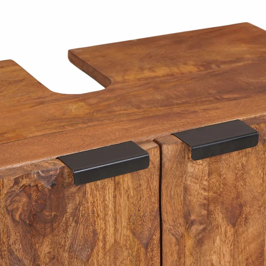Ensembles de salle de bain 4 pcs Acacia Marron Winish - 10
