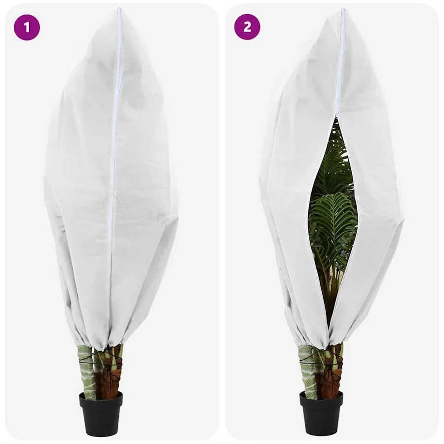 Couvercles de Fleece de Protection Anti-Gel pour Plantes 5 pcs - 8