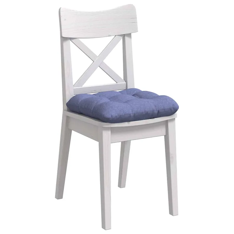 Coussins de siège 4 pcs Bleu denim 45 x 45 x 12 cm tissu - 3
