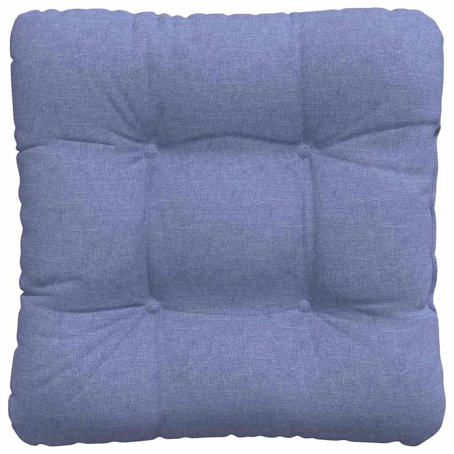 Coussins de siège 4 pcs Bleu denim 45 x 45 x 12 cm tissu - 7