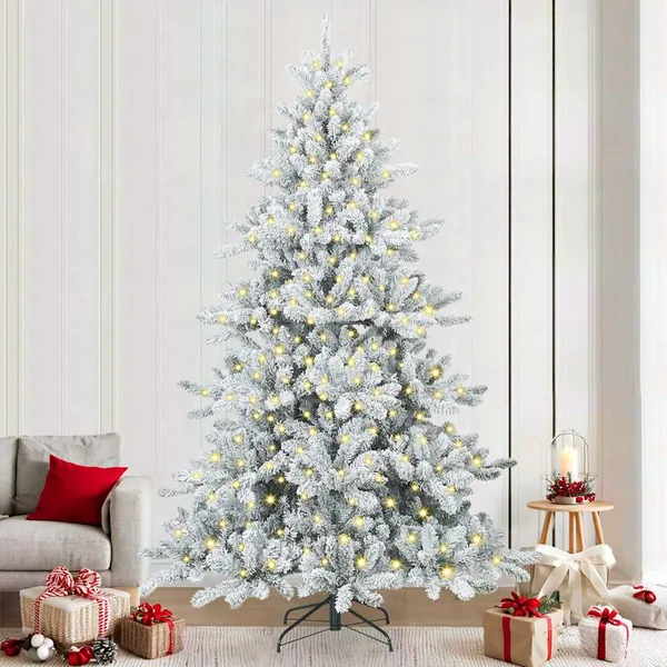 Sapin de Noël Artificiel à Branches Articulées Blanc 240 cm