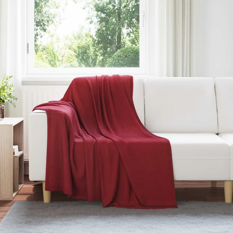 Couvertures à jeter 6 pcs Rouge Bordeaux 170 x 130 cm Toison