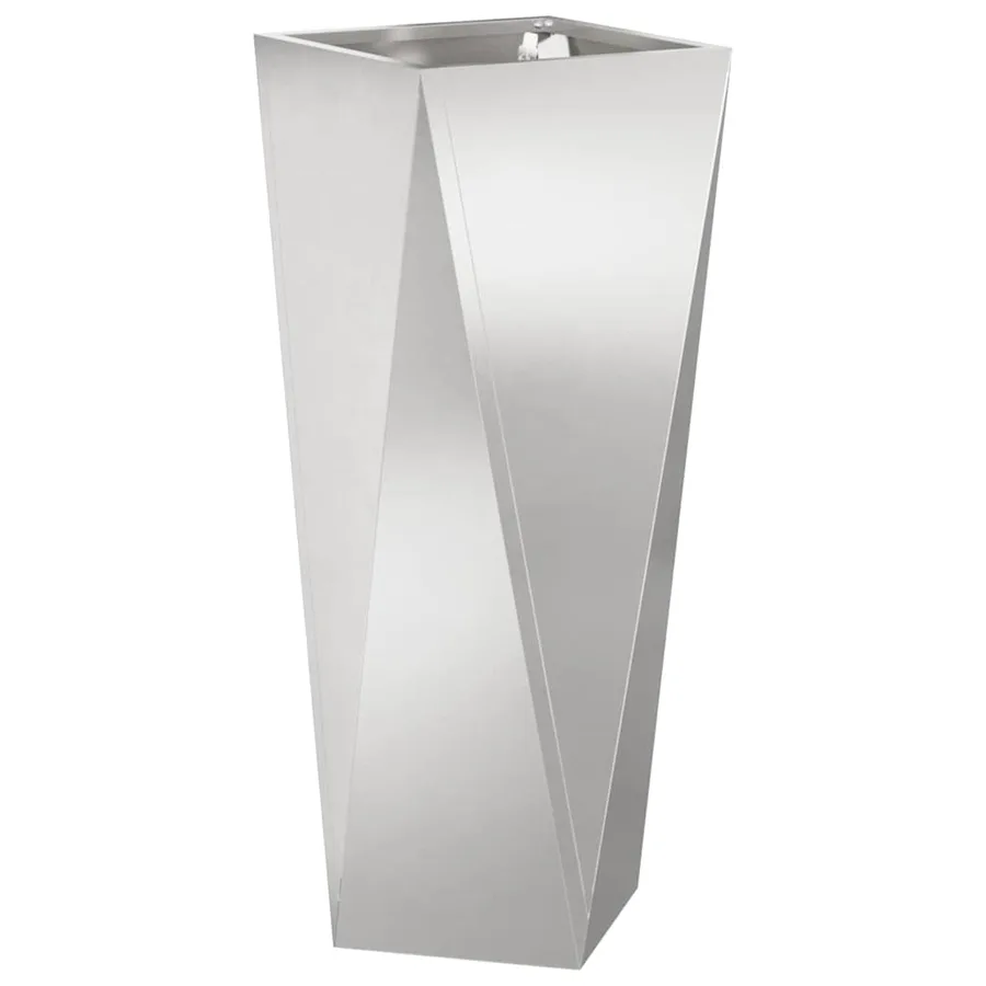 Jardinière Argent 30 x 30 x 75 cm Acier inoxydable - 2