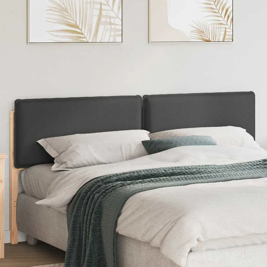 Tête de lit capitonnée Gris Naturel et Foncé 180 cm Pin massif