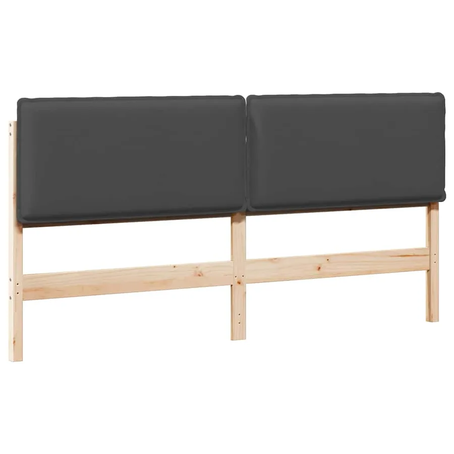 Tête de lit capitonnée Gris Naturel et Foncé 180 cm Pin massif - 2