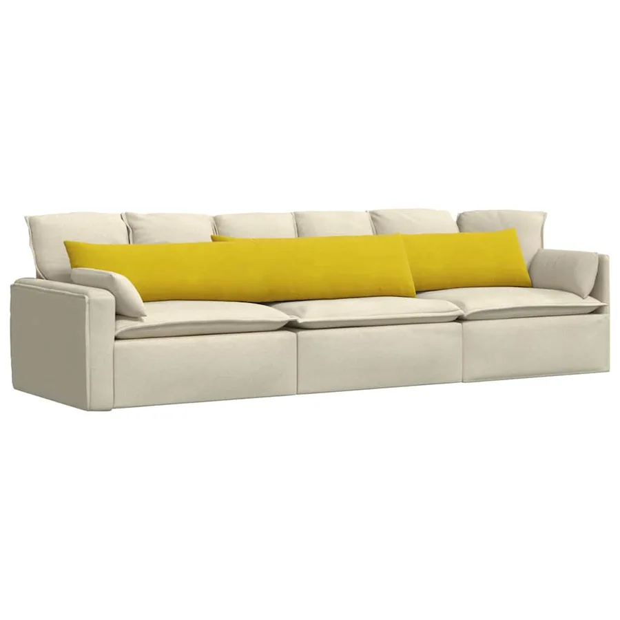 Coussins de canapé 2 pcs Jaune 200 x 40 cm - 3
