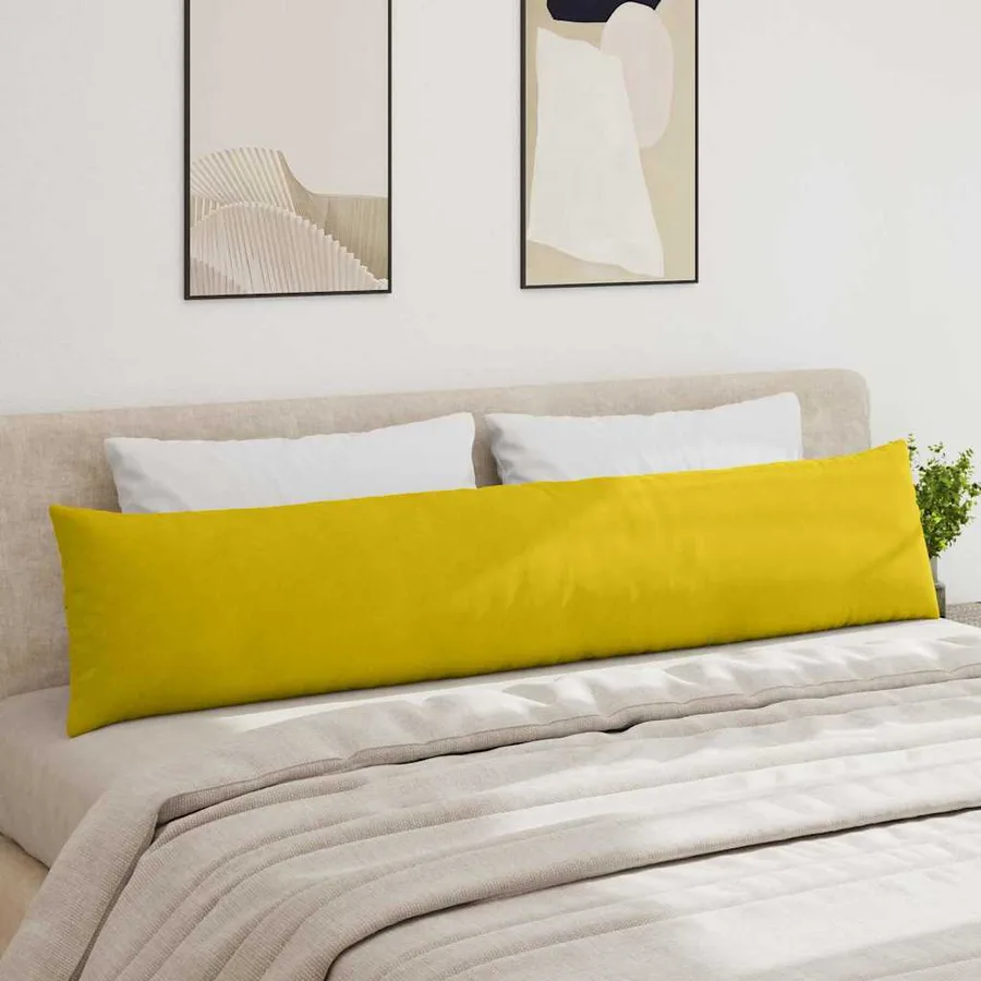 Coussins de canapé 2 pcs Jaune 200 x 40 cm - 4
