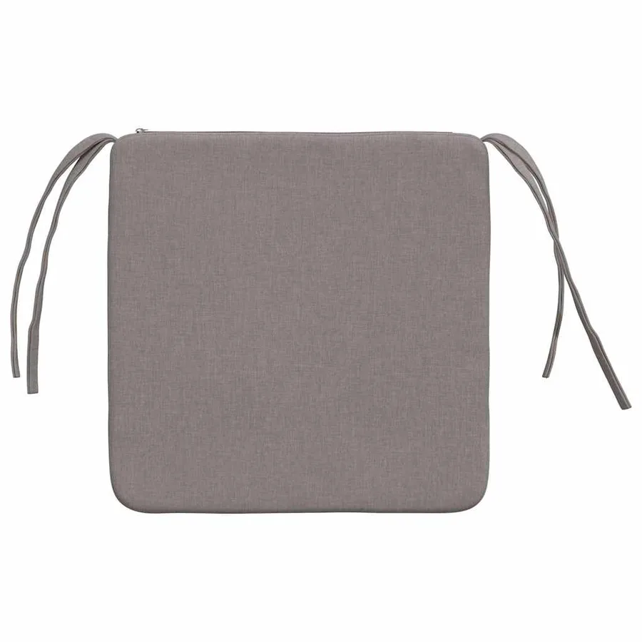 Coussins de siège 4 pcs Taupe 40 x 40 x 3 cm tissu - 7