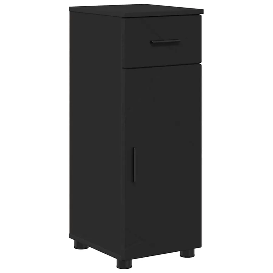 Ensemble de mobilier de salle de bain avec tiroir 5 pcs Noir - 7