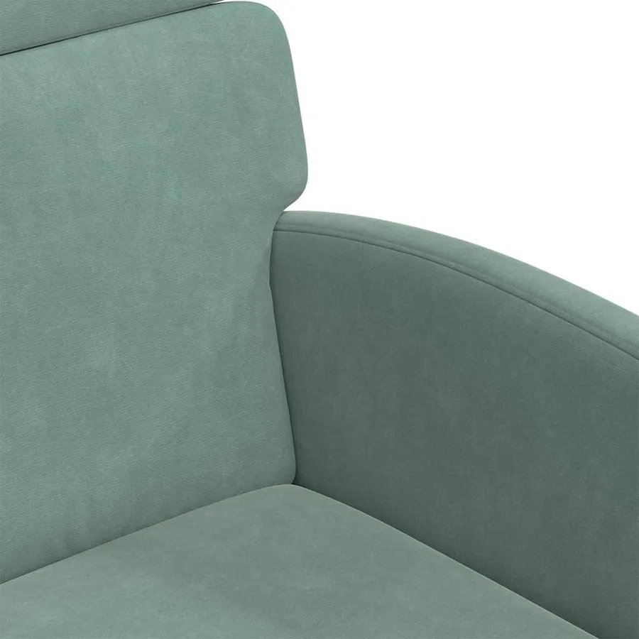 Chaises de Salle à Manger avec Roues 2 pcs Vert marin Velours - 7