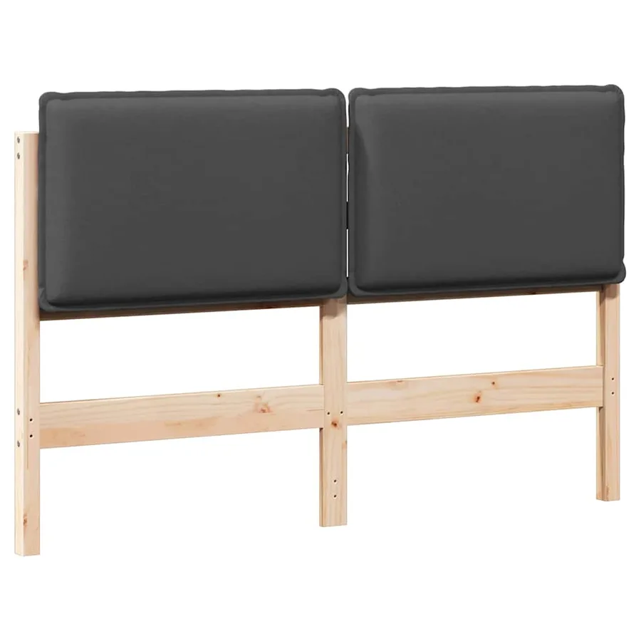 Tête de lit capitonnée Gris Naturel et Foncé 160 cm Pin massif - 2