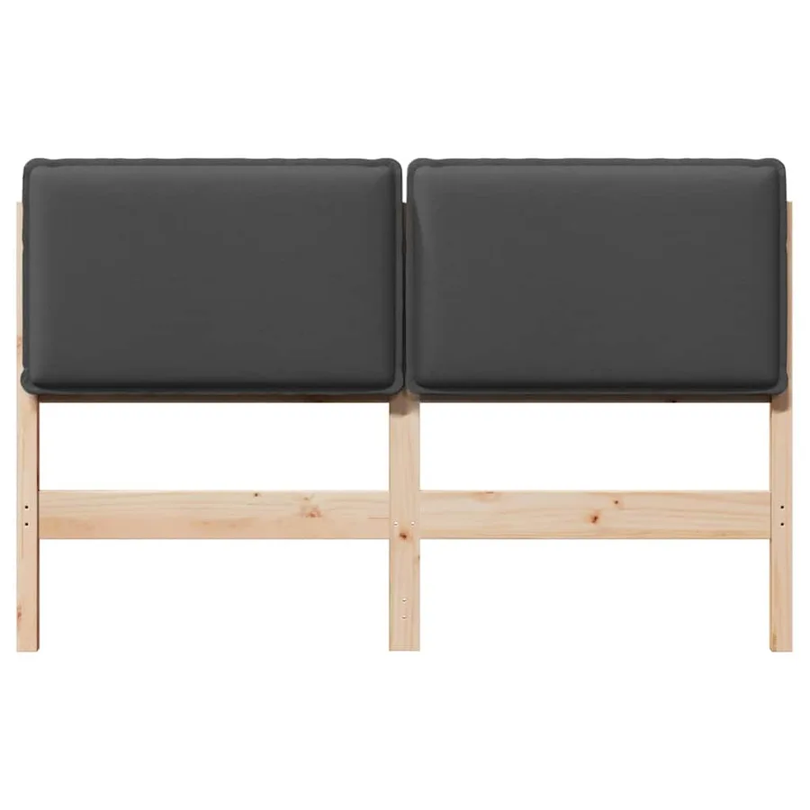 Tête de lit capitonnée Gris Naturel et Foncé 160 cm Pin massif - 4