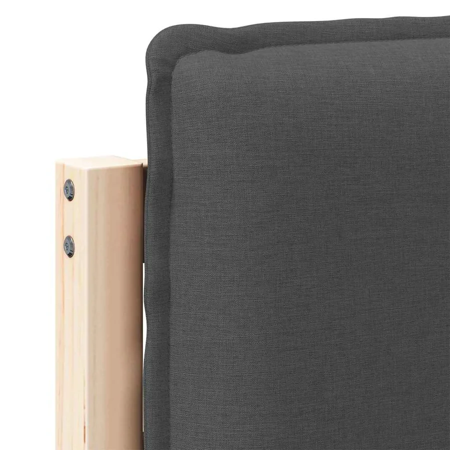 Tête de lit capitonnée Gris Naturel et Foncé 160 cm Pin massif - 9
