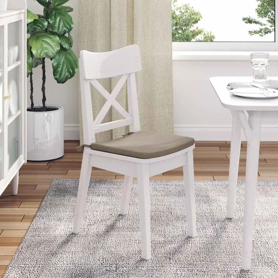 Coussins de siège 4 pcs Taupe 40 x 40 x 3 cm - 4