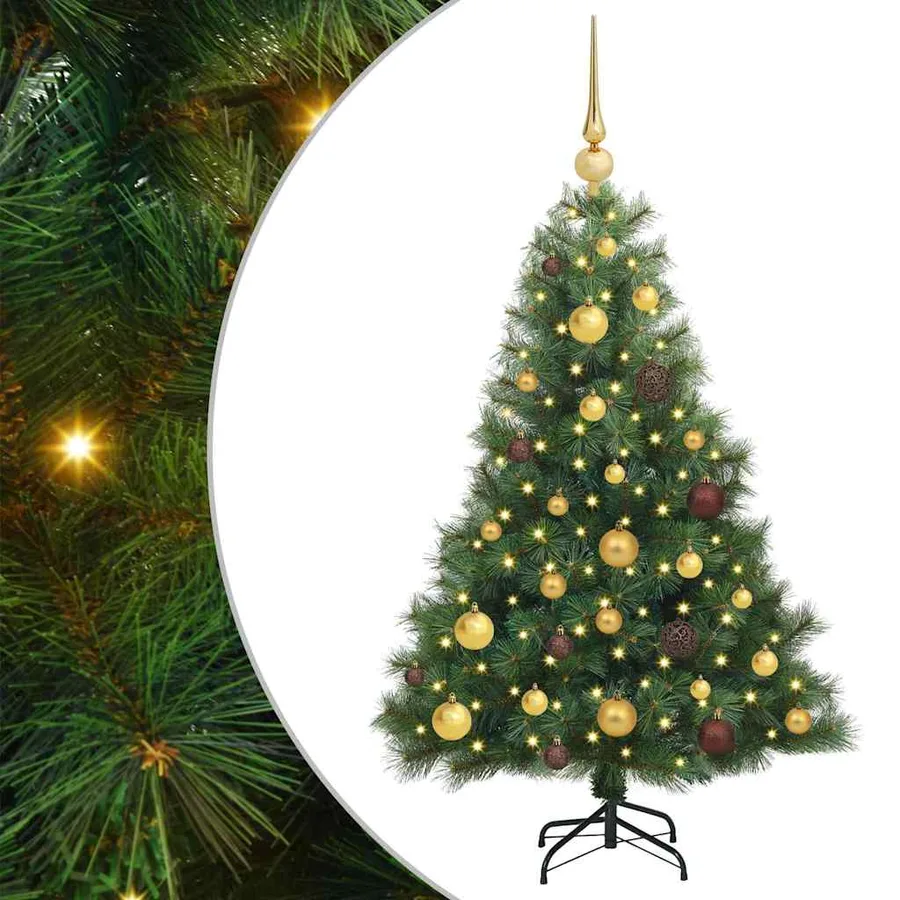 Sapin de Noël artificiel avec 150 LED Vert 120 cm PE et PVC - 2