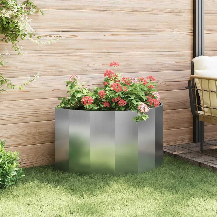 Jardinière Argent 90 x 45 x 50 cm Acier galvanisé - 4