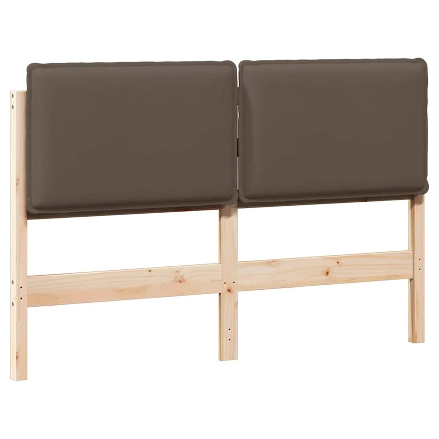 Tête de lit capitonnée Gris Naturel et Clair 160 cm Pin massif - 2