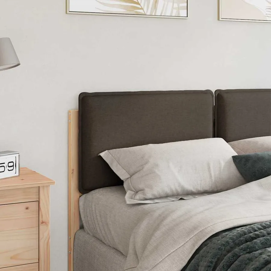 Tête de lit capitonnée Gris Naturel et Clair 160 cm Pin massif - 3