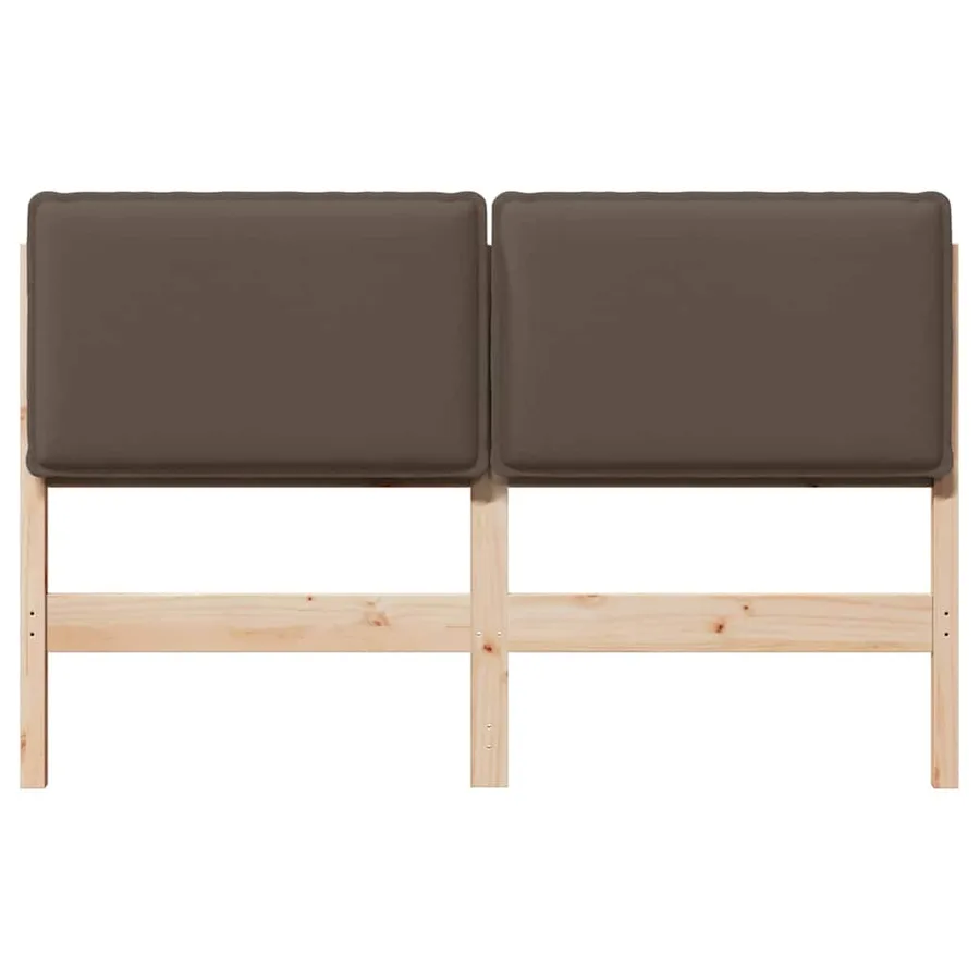Tête de lit capitonnée Gris Naturel et Clair 160 cm Pin massif - 4