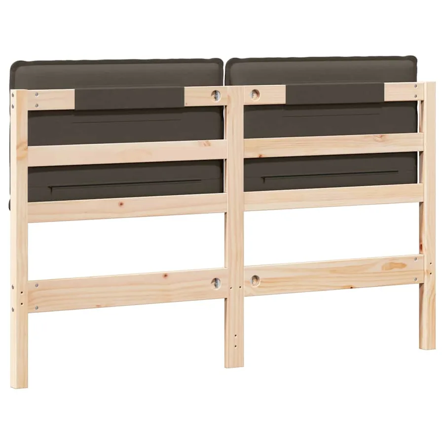Tête de lit capitonnée Gris Naturel et Clair 160 cm Pin massif - 6