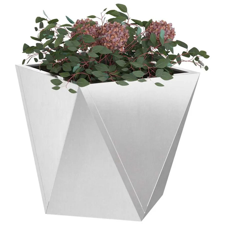 Jardinière Argent 40 x 40 x 40 cm Acier inoxydable - 3