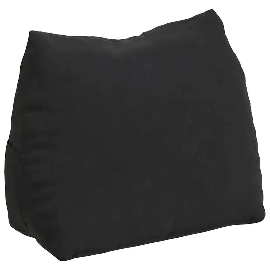 Coussin de Dos Noir 45 x 20 x 35 cm Tissu en velours côtelé - 2