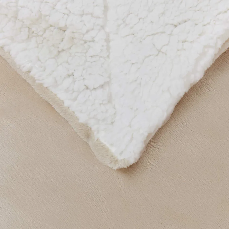 Jeté Beige 220 x 240 cm Toison - 5
