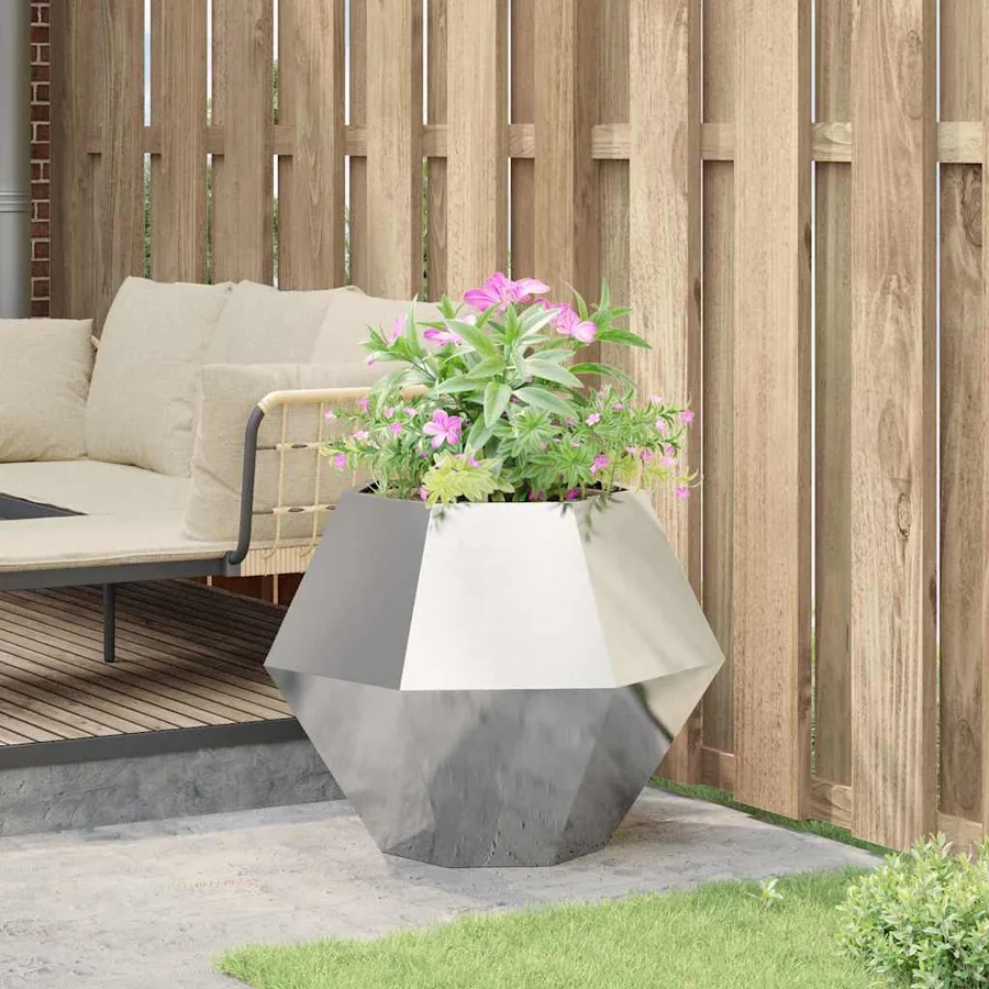 Jardinière Argent 75 x 75 x 60 cm Acier galvanisé - 4