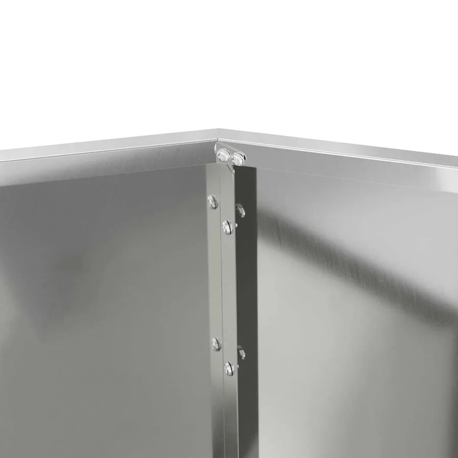 Jardinière Argent 75 x 75 x 60 cm Acier galvanisé - 7