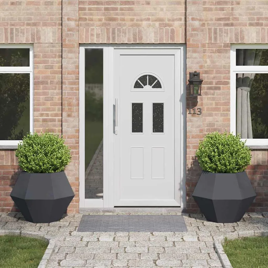 Jardinière 2 pc Anthracite 75 x 75 x 60 cm Acier