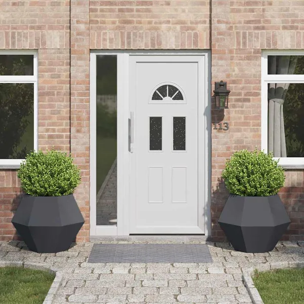Jardinière 2 pc Anthracite 75 x 75 x 60 cm Acier