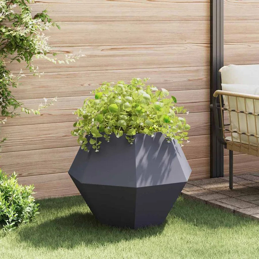 Jardinière 2 pc Anthracite 75 x 75 x 60 cm Acier - 4