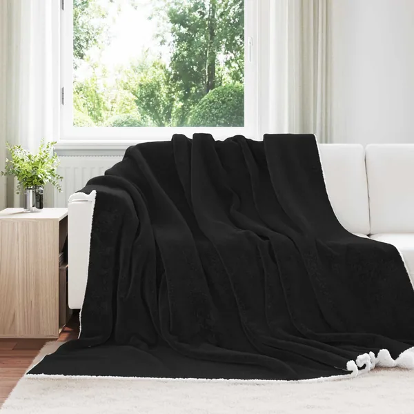 Jeté Noir 240 x 270 cm Toison