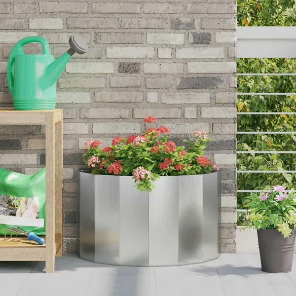 Jardinière Argent 60 x 30 x 35 cm Acier galvanisé